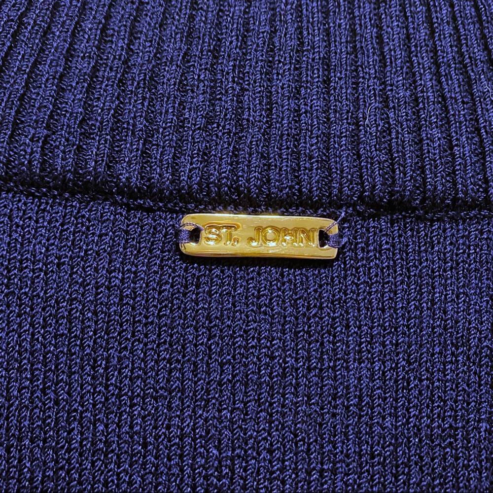 St. John Navy and Yellow Sweater - Picture 8 of 12